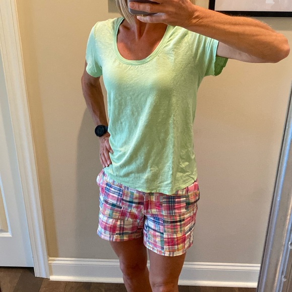 Eileen Fisher Organic Linen Mint Green Tee - Picture 1 of 8